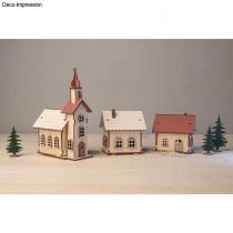 KIT EN BOIS VILLAGE LUMINEUX A CONSTRUIRE