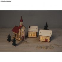 KIT EN BOIS VILLAGE LUMINEUX A CONSTRUIRE