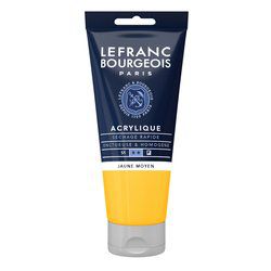 LB ACRYLIQUE FINE 200ML TUBE JAUNE MOYEN