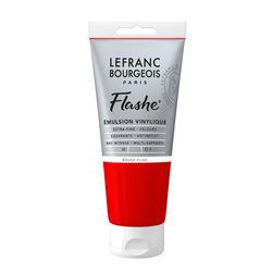 LB FLASHE ACRYLIQUE 80ML TUBE ROUGE FLUO