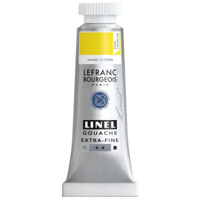 LB LINEL GOUACHE EXTRA-FINE 14ML TBE JAUNE CITRON SANS CAD