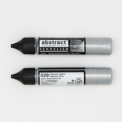 LINER ACRYLIQUE ABSTRACT 27ML IRIDESCENT ARGENT