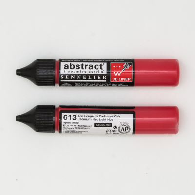 LINER ACRYLIQUE ABSTRACT 27ML ROUGE CADMIUM CLAIR IMITATION