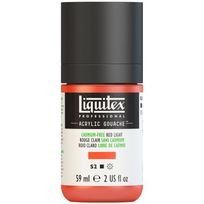 LIQUITEX ACRYLIC GOUACHE 59ML ROUGE CLAIR SANS CADMIUM S2
