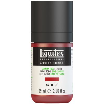 LIQUITEX ACRYLIC GOUACHE 59ML ROUGE FONCE SANS CADMIUM S2