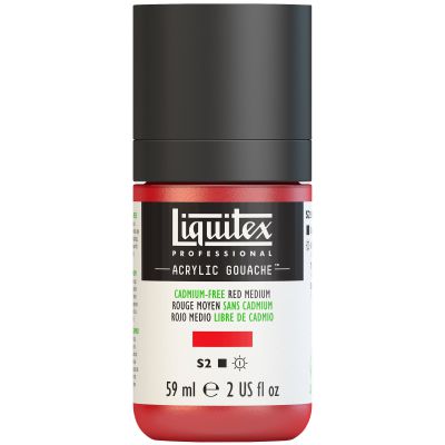 LIQUITEX ACRYLIC GOUACHE 59ML ROUGE MOYEN SANS CADMIUM S2