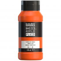 LIQUITEX BASICS FLUID ORANGE FLUORESCENT