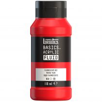 LIQUITEX BASICS FLUID ROUGE FLUORESCENT 118ML