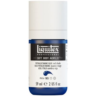 LIQUITEX SOFT BODY ACRYLIC 59ML BLEU PHTALO (NUANCE ROUGE)
