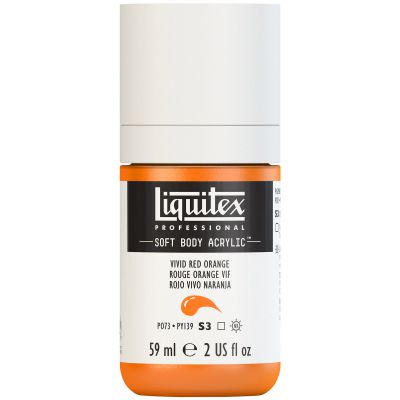 LIQUITEX SOFT BODY ACRYLIC 59ML ROUGE ORANGE VIF