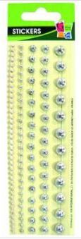 LOT 5 BANDES ADHESIVES PERLE ARGENT