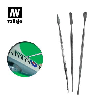 Lot de 3 curettes en acier inoxydable