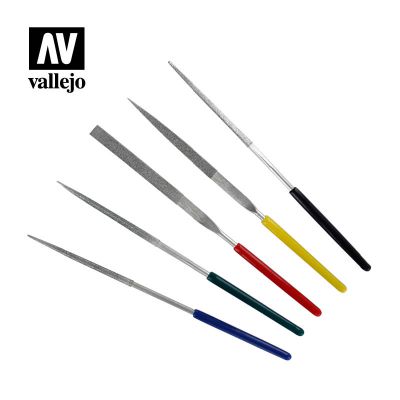 Lot de 5 limes diamant�es (100mm)
