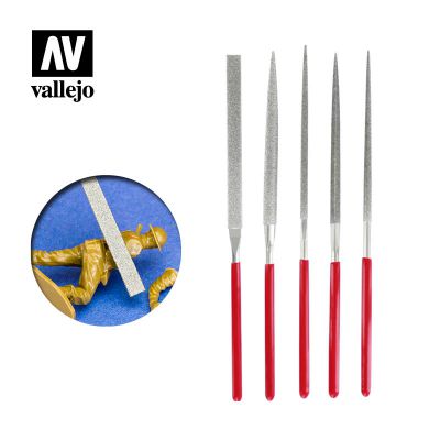 Lot de 5 limes diamant�es (140mm)