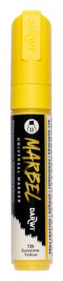 MARBEL MARQUEUR ACRYLIQUE POINTE BISEAU LARGE 12MM JAUNE SOLEIL N�720