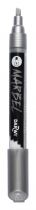 MARBEL MARQUEUR ACRYLIQUE POINTE BISEAU MÉDIUM 6MM ARGENT N°080