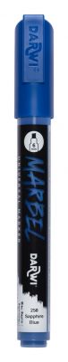 MARBEL MARQUEUR ACRYLIQUE POINTE BISEAU M�DIUM 6MM BLEU SAPHIR N�258