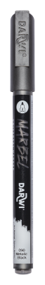MARBEL MARQUEUR ACRYLIQUE POINTE CONIQUE FINE 2MM NOIR METALLISE N�090