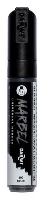 MARBEL MARQUEUR ACRYLIQUE POINTE RECTANGULAIRE LARGE 15MM NOIR N�100