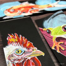 MARQUE PAGE MIXED MEDIA NOIR HAHNEMUHLE 5.5 x 20cm 250g 20 feuilles