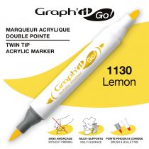 MARQUEUR ACRYLIQUE DOUBLE POINTE GRAPH\'IT GO - 1130 - LEMON