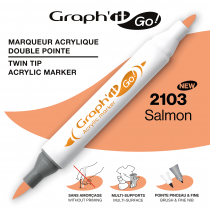 MARQUEUR ACRYLIQUE DOUBLE POINTE GRAPH\'IT GO - 2103 - SALMON