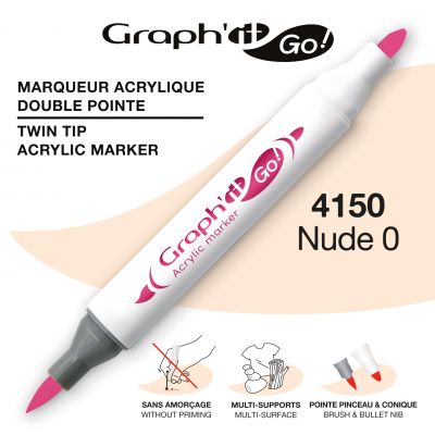 MARQUEUR ACRYLIQUE DOUBLE POINTE GRAPH\'IT GO - 4150 - NUDE 0
