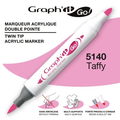 MARQUEUR ACRYLIQUE DOUBLE POINTE GRAPH\'IT GO - 5140 - TAFFY