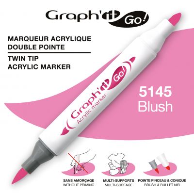 MARQUEUR ACRYLIQUE DOUBLE POINTE GRAPH\'IT GO - 5145 - BLUSH