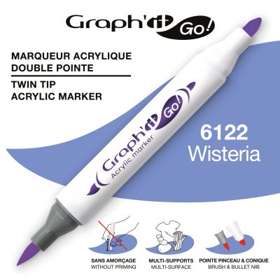 MARQUEUR ACRYLIQUE DOUBLE POINTE GRAPH\'IT GO - 6122 - WISTERIA