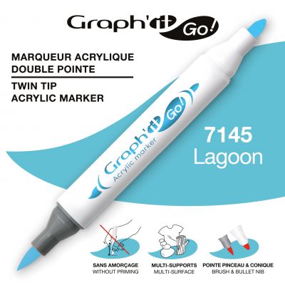 MARQUEUR ACRYLIQUE DOUBLE POINTE GRAPH\'IT GO - 7145 - LAGOON