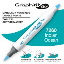 MARQUEUR ACRYLIQUE DOUBLE POINTE GRAPH\'IT GO - 7260 - INDIAN OCEAN
