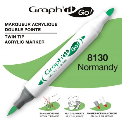MARQUEUR ACRYLIQUE DOUBLE POINTE GRAPH\'IT GO - 8130 - NORMANDY