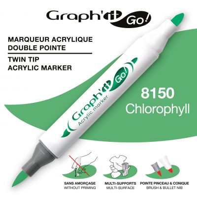 MARQUEUR ACRYLIQUE DOUBLE POINTE GRAPH\'IT GO - 8150 - CHLOROPHYLL