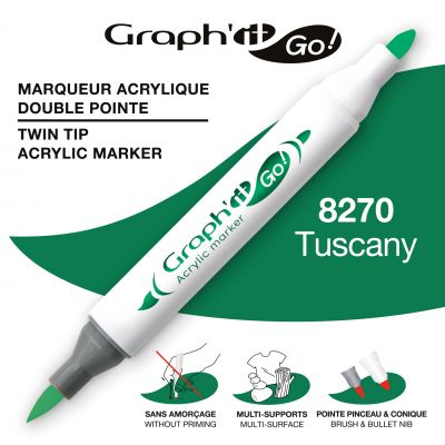 MARQUEUR ACRYLIQUE DOUBLE POINTE GRAPH\'IT GO - 8270 - TUSCANY