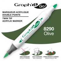 MARQUEUR ACRYLIQUE DOUBLE POINTE GRAPH\'IT GO - 8290 - OLIVE