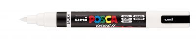 MARQUEUR POSCA POINTE MOYENNE BRUSH BLANC