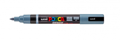 MARQUEUR POSCA POINTE MOYENNE BRUSH GRIS ARDOISE