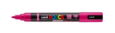 MARQUEUR POSCA POINTE MOYENNE BRUSH ROSE FUSCHIA