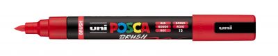 MARQUEUR POSCA POINTE MOYENNE BRUSH ROUGE