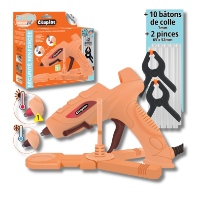 MAXI PACK CLEO GUN FIX D�COR� + STATION + 10 RECHARGES + 2 PINCES