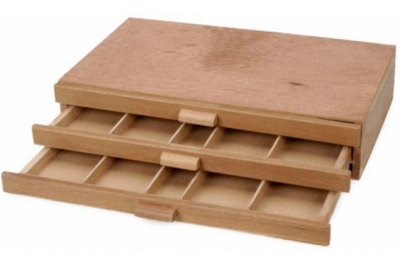 MEUBLE RANGEMENT POUR PASTELS EN HETRE AVEC TIROIRS 