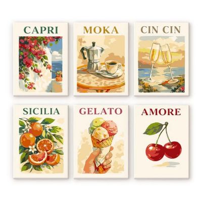 MINI SERIE PEINTURE NUMEROS - DOUCE ITALIEE 6 X 15X20