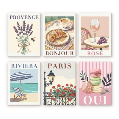 MINI SERIE PEINTURE NUMEROS - FRANCE CHIC 6 X 15X20
