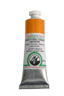 OLD HOLLAND - HUILE EXTRA-FINE 40ML LAQUE JAUNE ORANGE INDIEN EXTRA