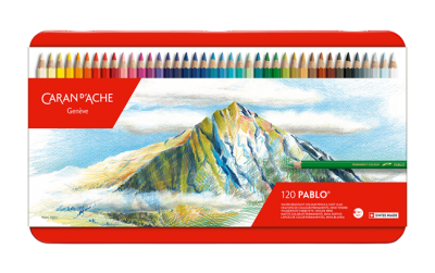 Pablo, Bo�te m�tal de 120 crayons de couleurs