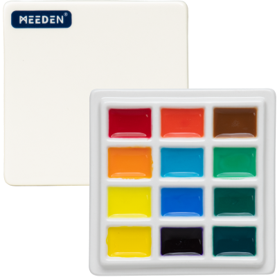 PALETTE MEEDEN CARR�E 12 PETITS GODETS + 1 GRANDE