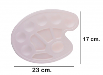 PALETTE PLASTIQUE OVAL 17 x 23 cm