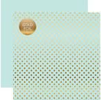 PAPIER A POIS GOLD FOIL DOT MINT juin19
