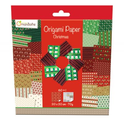 PAPIERS ORIGAMI CHRISTMAS 20X20CM